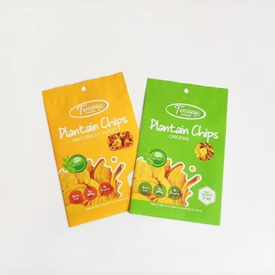 3.5 Τύπος Mylar Custom Printed Heat Seal Snack Banana Slices 3 πλευρικές θερμικές σφραγίδες Αλουμινένιο φύλλο