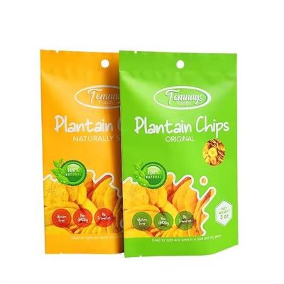 3.5 Τύπος Mylar Custom Printed Heat Seal Snack Banana Slices 3 πλευρικές θερμικές σφραγίδες Αλουμινένιο φύλλο