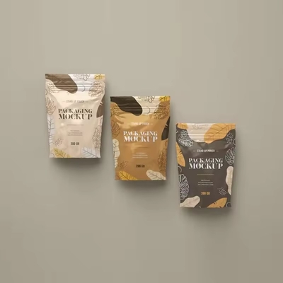Επανακλείσιμη συσκευασία τροφίμων Stand Up Pouch Matt Surface Zipper Bag With Valve Foil Ziplock Coffee Bag
