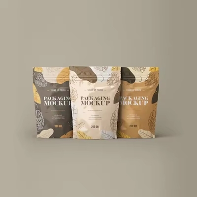 Επανακλείσιμη συσκευασία τροφίμων Stand Up Pouch Matt Surface Zipper Bag With Valve Foil Ziplock Coffee Bag