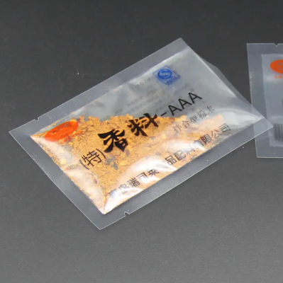 Περιβαλλοντικά φιλικό Custom Printed Plastic Small Bag Seasoning Spice Sugar 3 Side Sealing Διαφανής συσκευασία τροφίμων