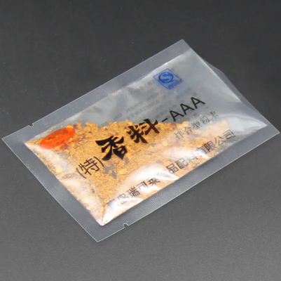 Περιβαλλοντικά φιλικό Custom Printed Plastic Small Bag Seasoning Spice Sugar 3 Side Sealing Διαφανής συσκευασία τροφίμων
