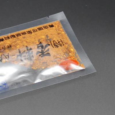Περιβαλλοντικά φιλικό Custom Printed Plastic Small Bag Seasoning Spice Sugar 3 Side Sealing Διαφανής συσκευασία τροφίμων