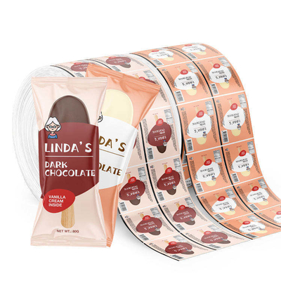 Προσαρμοσμένη Εκτύπωση Πλαστικού Φιλμ Συσκευασίας Τροφίμων Ρολό Φιλμ Παγωτού Αλουμινίου Λαμιναρισμένο Ρολό Φιλμ