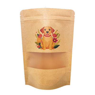 Περιβαλλοντικώς φιλική συσκευασία για κόκκους καφέ Τσάι Τροφή Σνακ Χαρτί Kraft Διαφανές Stand-Up Επανακλείσιμο Zip Lock Προσαρμοσμένο λογότυπο