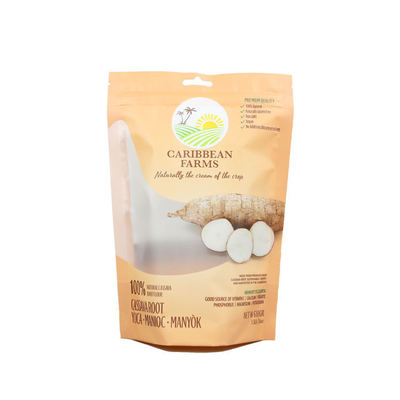 Περιβαλλοντικώς φιλική συσκευασία για κόκκους καφέ Τσάι Τροφή Σνακ Χαρτί Kraft Διαφανές Stand-Up Επανακλείσιμο Zip Lock Προσαρμοσμένο λογότυπο