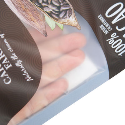 Περιβαλλοντικώς φιλική συσκευασία για κόκκους καφέ Τσάι Τροφή Σνακ Χαρτί Kraft Διαφανές Stand-Up Επανακλείσιμο Zip Lock Προσαρμοσμένο λογότυπο