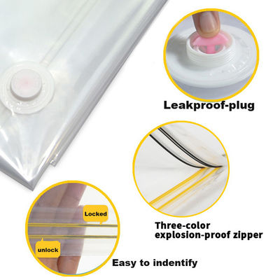 Διαφανείς PA τσάντες αποθήκευσης σφραγίδων PE κενές για τα ενδύματα
