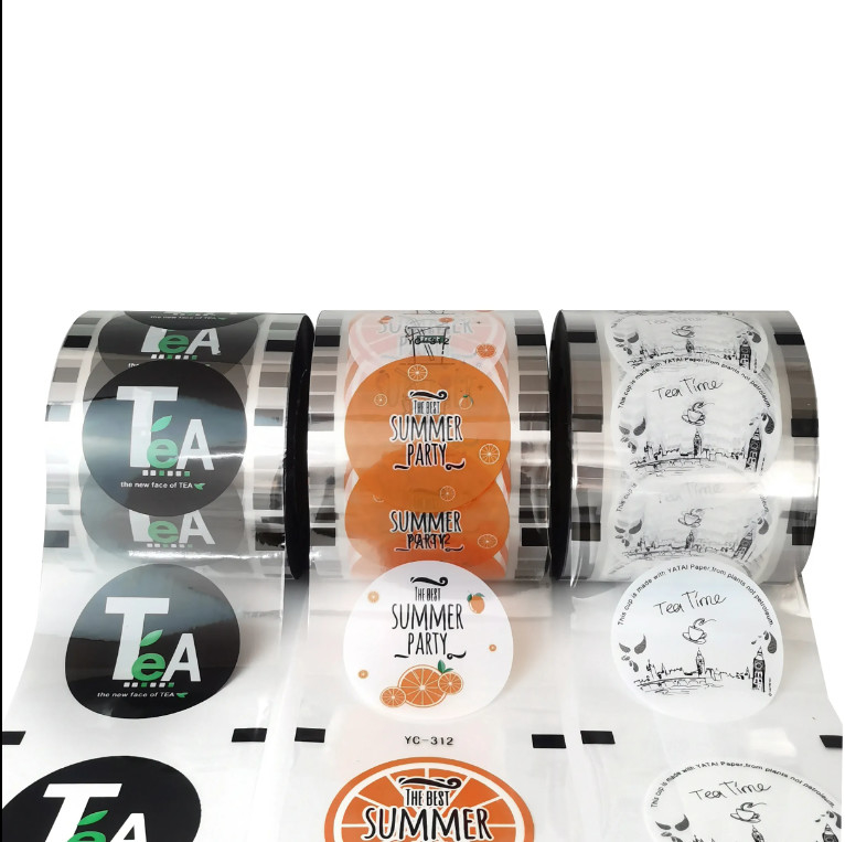 Προσαρμοσμένο Διαφανές Boba Τσάι Cup Packaging Roll Plastic Bubble Sealing Film Για Καφέ Κρασί Σόδα Μινιταριστικό Νερό Ουίσκι
