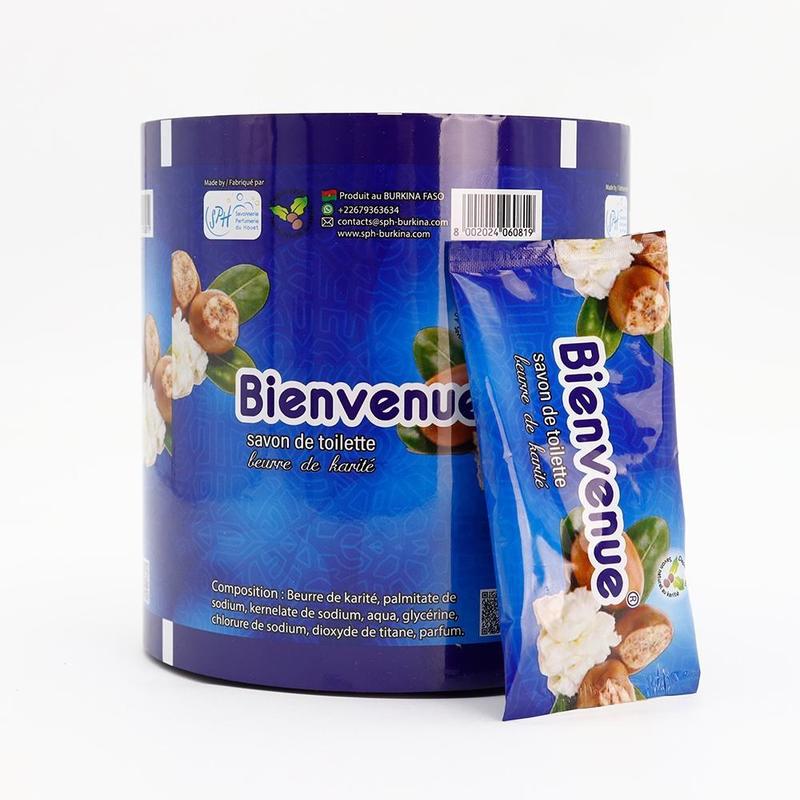 Ευκαιρία! Προσαρμοσμένη εκτύπωση πλαστικού ρολού με πλαστικοποίηση κατάλληλο για τρόφιμα, εύκαμπτη συσκευασία για τύλιγμα σαπουνιού